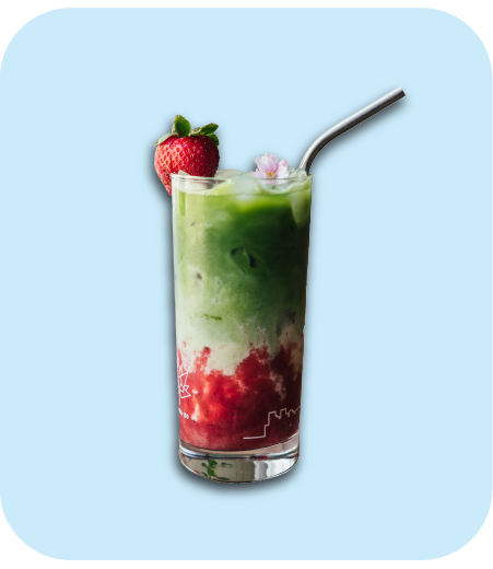strawberry matcha latte